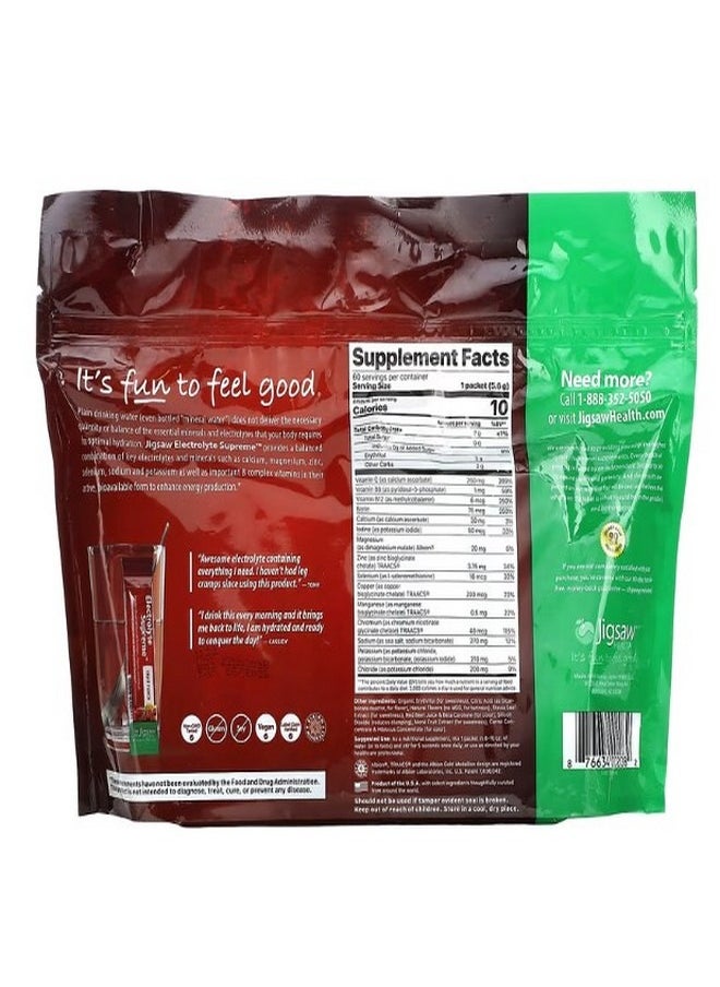 Jigsaw Health Electrolyte Supreme Fruit Punch 60 Packets 11.4 oz 324 g  - Image 2