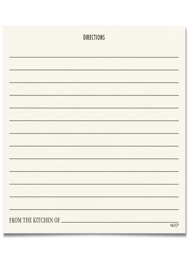 نيتز بطاقات وصفات نيتز الكلاسيكية، مقاس 4×6 بوصات، 50 بطاقة، وجهان. ورق مقوى سميك. مثالية لصندوق الوصفات والمجلدات. - Image 5