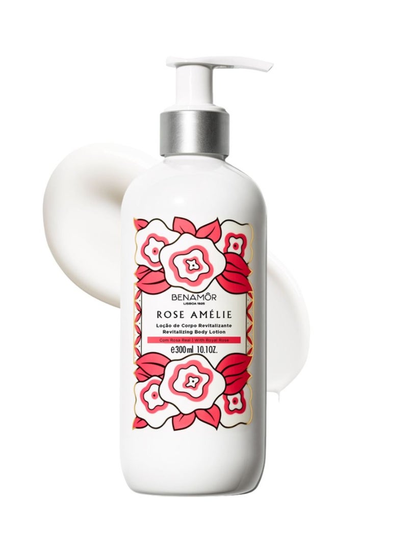 BENAMÕR Rose Amélie Revitalizing Body Lotion – Lightweight Body Moisturiser with Rose Extract & Argan Oil | Softening, Hydrating Lotion for Smooth Skin – 300ml - Image 1