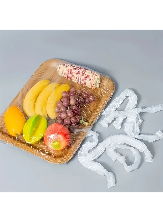 100 Pcs Small Transparent Elastic Food Covers Reusable PE Stretchable Plastic Bread Fruit Snack Covers Durable Seal - Image 3