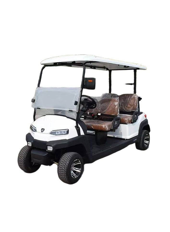 زي واي كار Z4C عربة الغولف الكهربائية  – 4 مقاعد – بطارية ليثيوم 48 فولت، محرك 5kW – اللون الأبيض موديل 2025