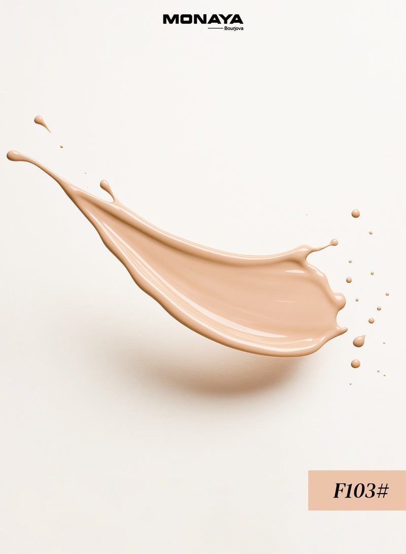 Monaya F001 Perfect Matte Liquid Foundation – Full Coverage, Waterproof, Long-Lasting, (30ml) – Affordable Makeup, Oil-Free, Concealer Effect - F101# - Image 3