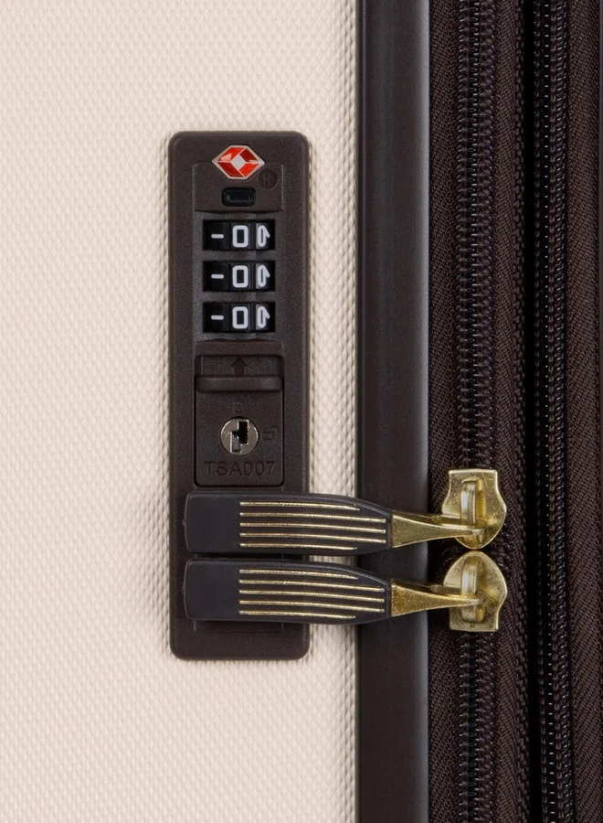 إت Solid Hardcase Trolley Bag with Retractable Handle and Zip Closure - 28 Inches Check-In Bag