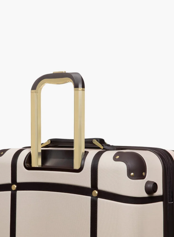 إت Solid Hardcase Trolley Bag with Retractable Handle and Zip Closure - 28 Inches Check-In Bag