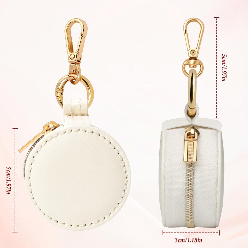 Aiokuo Travel Jewelry Box with Keychain â€“ Mini Ring Holder and Jewelry Organizer Case for Women, Portable Compact Ring Box for Earrings, Necklaces & Travel Storage - Image 3