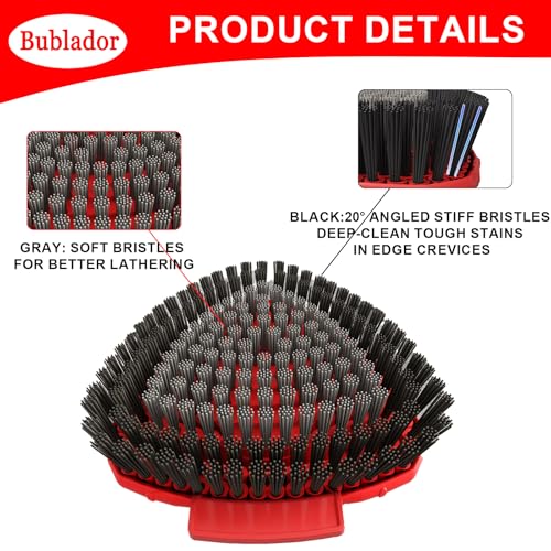 Bublador Scrubber Mop Replace Head Compatible with O Cedar EasyWring 1 Tank,Spin Replacements Heads,Scrub Brush Attachment for Bathroom,Kitchen and Various of Hard Floors - Image 3