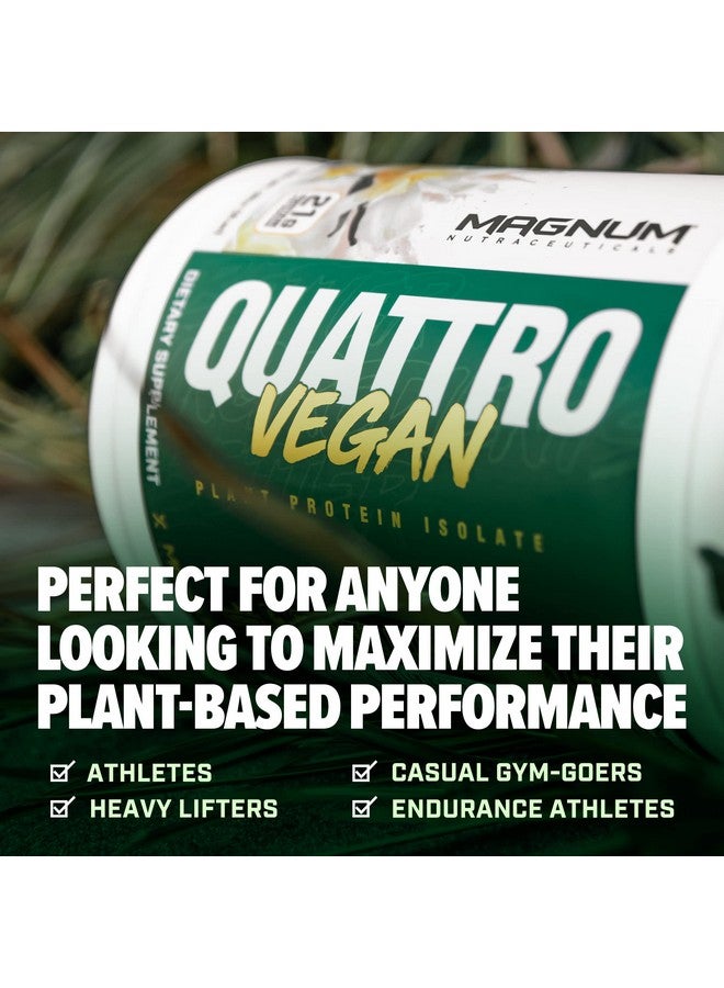 Magnum Nutraceuticals - Vegan Quattro Plant-Based Protein Powder Isolate- Chocolate 2Lb