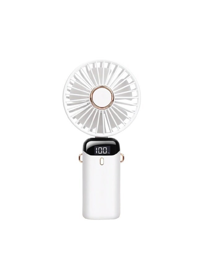 Denx Portable Mini Foldable Handheld Fan, Rechargeable, 90 Degree Foldable Mini Desktop Fan, LED Digital Display - Image 2