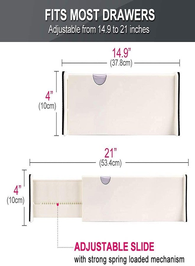 FAVHOME Expandable Adjustable Drawer Dividers | Dream Drawer Organizers for Kitchen, Bedroom, Office & Wardrobe | Divider for Clothes, Utensils, Silverware | Pack of 2 Pcs - Image 4