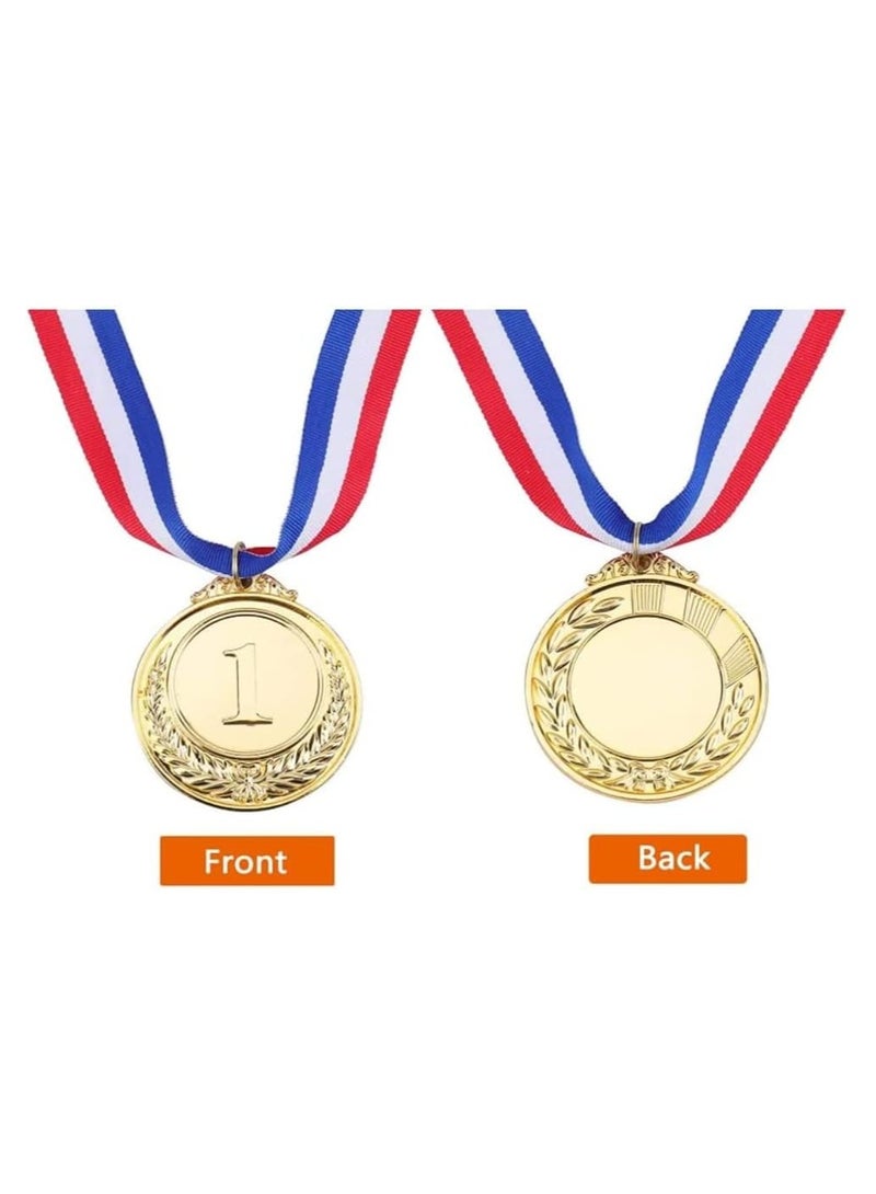 18 Pack Gold Silver Bronze Award Medals with Ribbon - 2.5 Inch Olympic Style Winner for Sports, Competitions, Party - Image 4