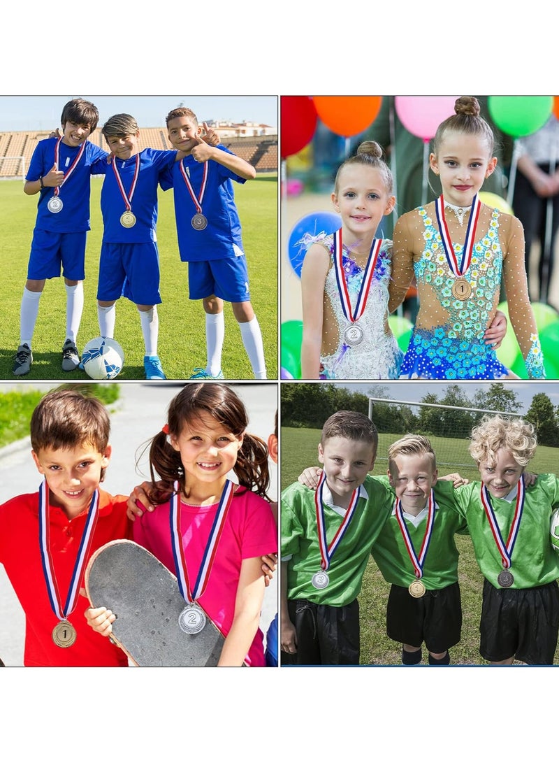 18 Pack Gold Silver Bronze Award Medals with Ribbon - 2.5 Inch Olympic Style Winner for Sports, Competitions, Party - Image 5