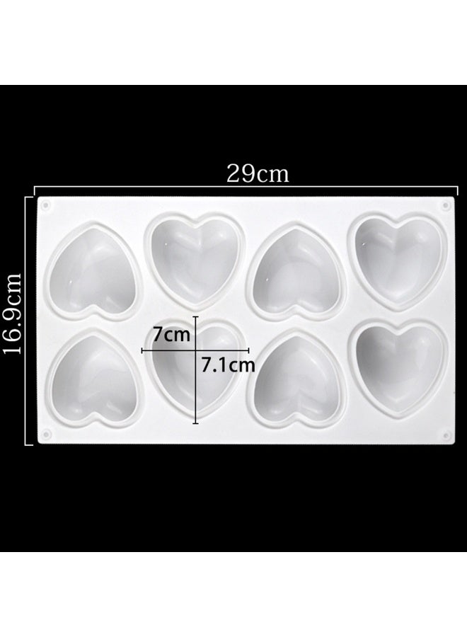 الناعمة السيليكون الرومانسية سمع شكل كعكة العصاب القالب للمطبخ ديي بينغ أداة غير اللاصقة للأطفال أدلوتس الخبز اكسسوارات الحلوى جيلي الصابون شمعة القالب - Image 4