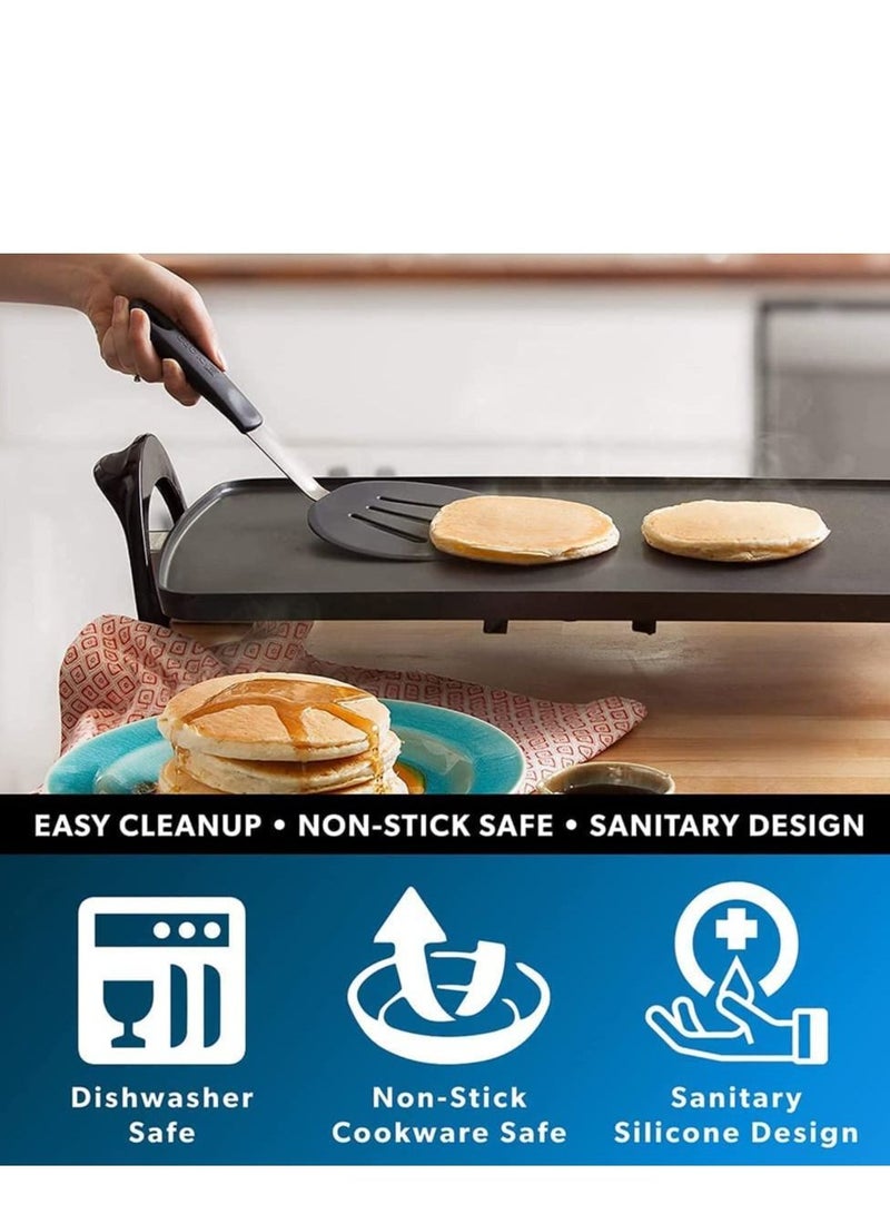 كاست ويف ملاعق سيليكون تيرنر سباتولا فطيرة غير لاصقة مجموعة ملاعق سيليكون مطاطية مرنة مقاومة للحرارة 600F - مجموعة أواني الطبخ من السيليكون قواطع البيض ، زعانف الفطائر ، ملاعق المطبخ - Image 5