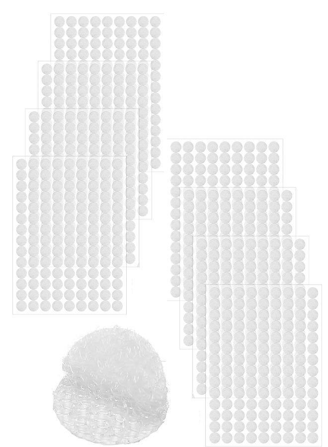 3 عبوات من النقاط اللاصقة الذاتية، نقاط لاصقة قطرية مع أشرطة لاصقة مقاومة للماء، نقطة لاصقة دائرية بيضاء للفصول الدراسية والمكتب والمنزل والحرف اليدوية - Image 1