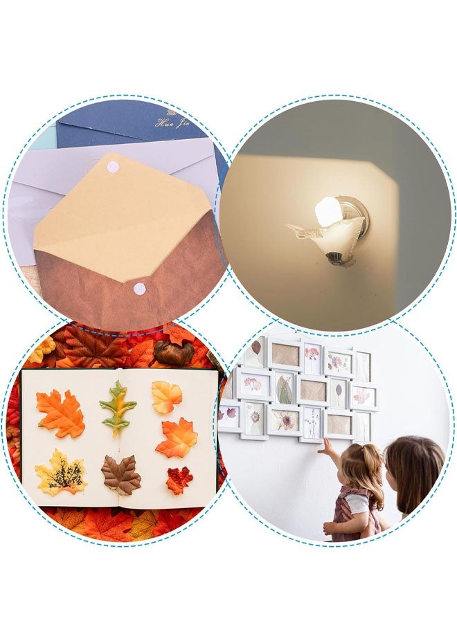 3 عبوات من النقاط اللاصقة الذاتية، نقاط لاصقة قطرية مع أشرطة لاصقة مقاومة للماء، نقطة لاصقة دائرية بيضاء للفصول الدراسية والمكتب والمنزل والحرف اليدوية - Image 3