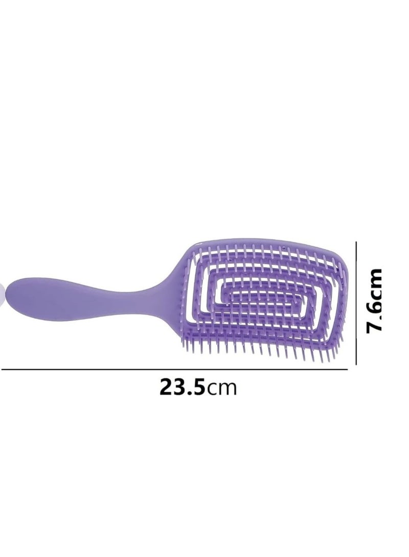فرشاة فك تشابك الشعر المستطيلة: الأداة المثالية لجميع أنواع الشعر للنساء والفتيات والأطفال لتحصل على شعر حريري خالٍ من التشابك - Image 4