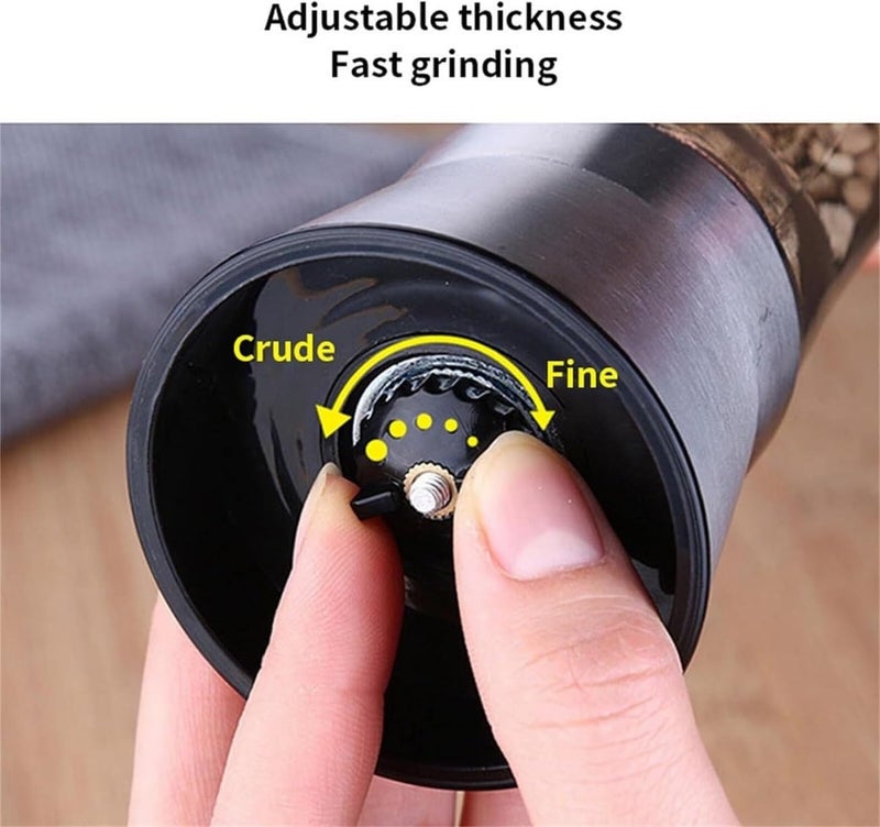 ZUNBELLA 2 Pcs Salt and Pepper Grinder Set Small Big Adjustable Grinding Coarseness Stainless Steel Ceramic Spice Mill Shaker for Kitchen Table - Image 5