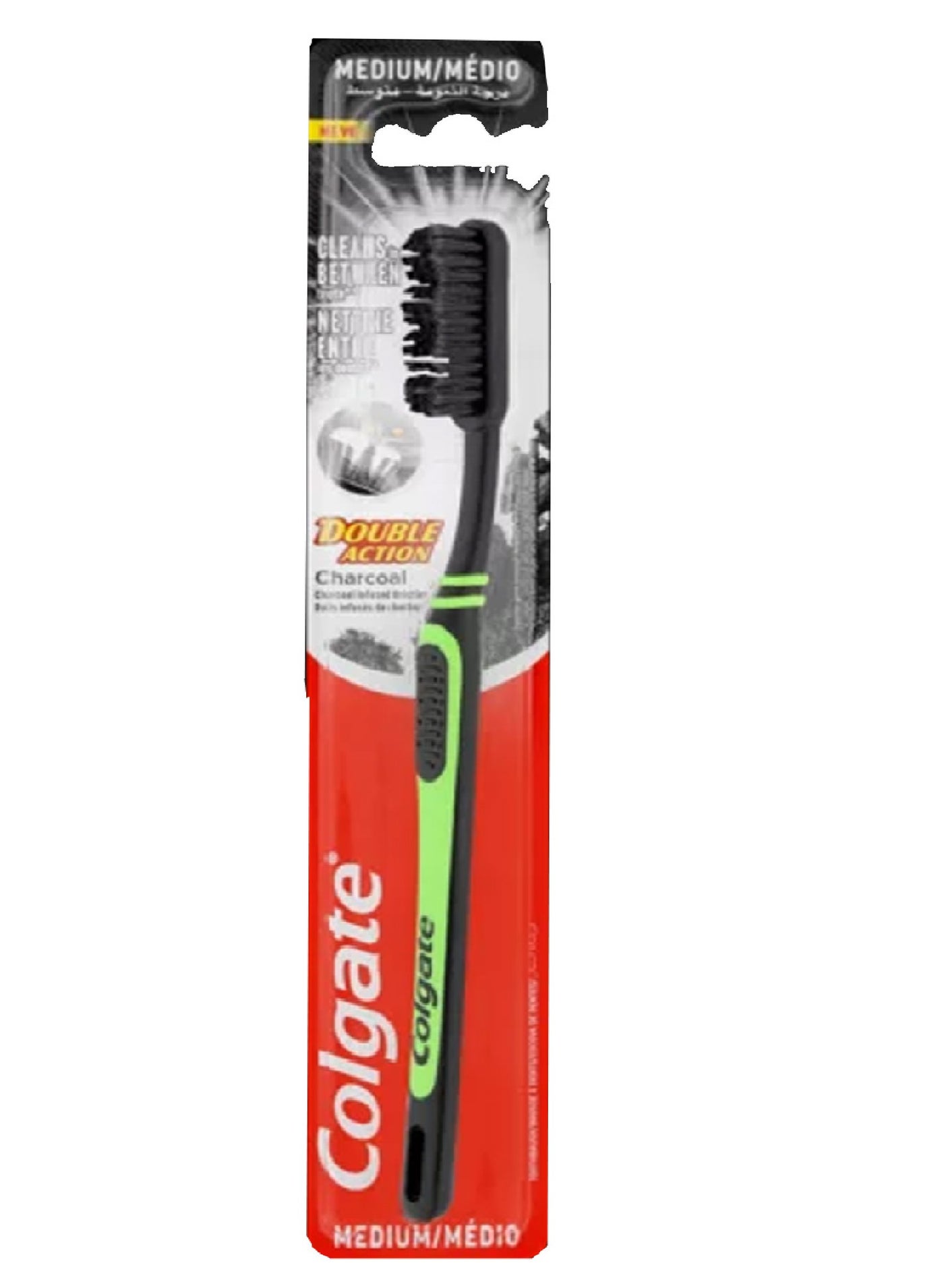 COLGATE T/B DOUBLE ACTION CHARCOAL (MEDIUM)