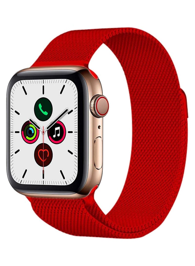 Perfii Replacement Band For Apple iWatch Series 5/4/3/2/1 42-44mm Red - Image 1