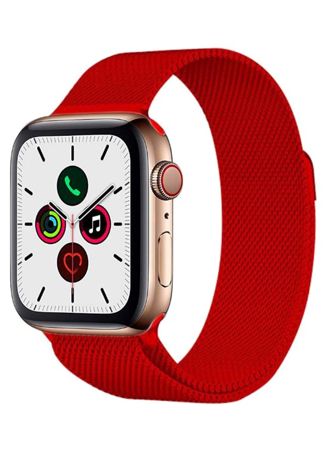 Perfii Replacement Band For Apple iWatch Series 5/4/3/2/1 42-44mm Red - Image 2