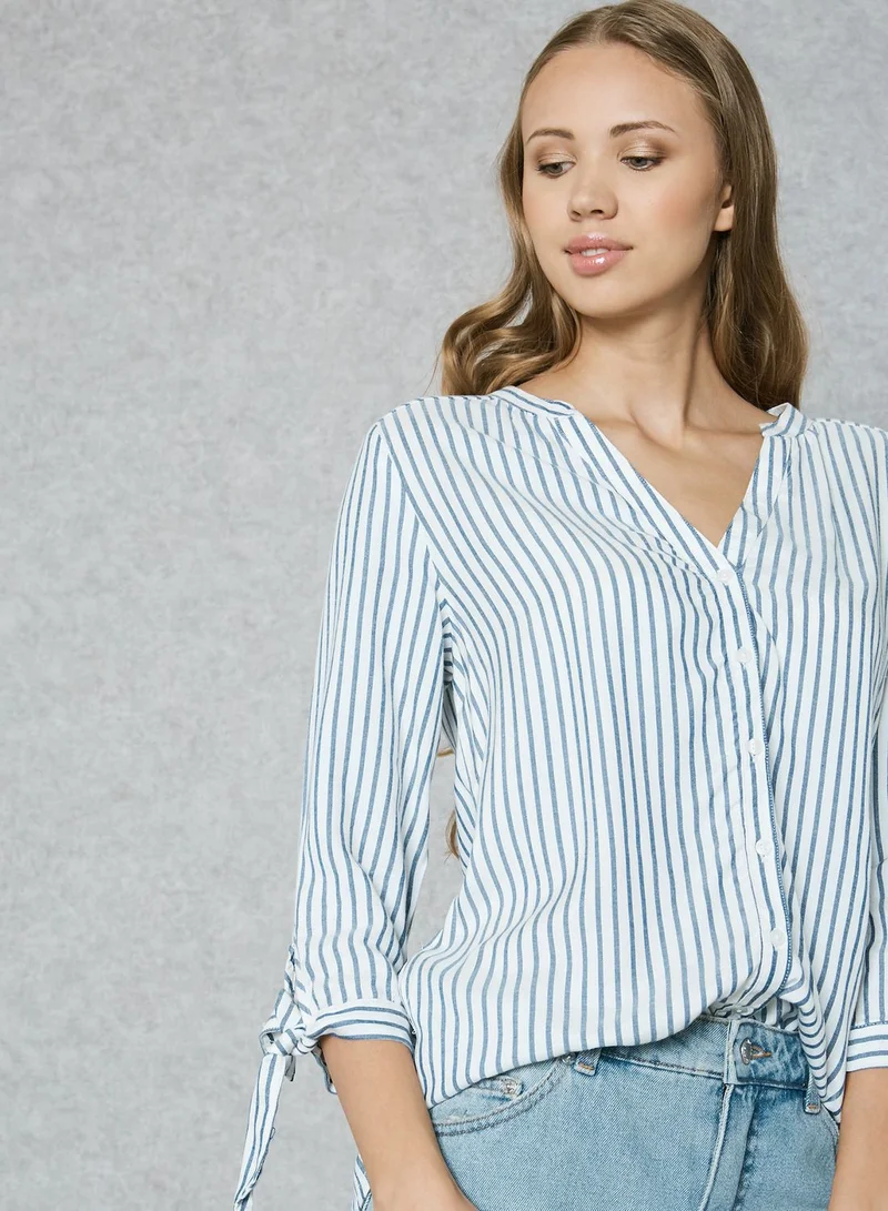 Jacqueline de Yong Tie Sleeve Shirt