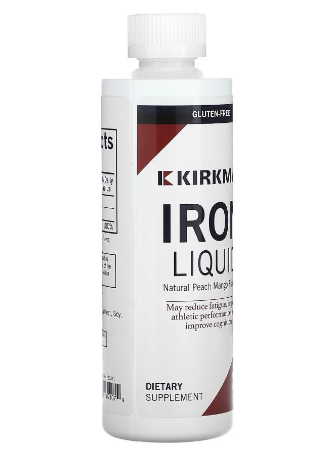 Kirkman Labs Iron Liquid Natural Peach Mango 8 fl oz (237 ml) - Image 2