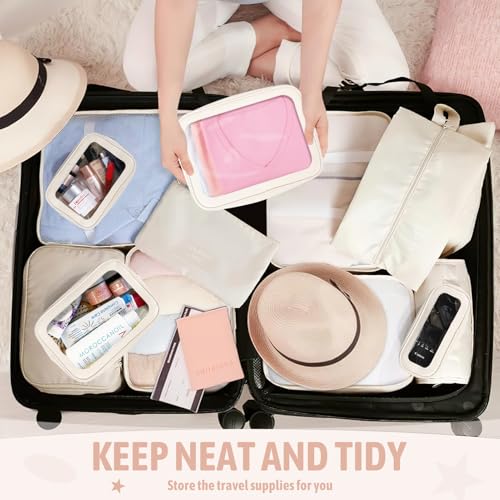 YOPCDJ 5PCS Diaper Bag Organizer Pouch Set, TSA Approved Toiletry Bag，Clear Waterproof TPU Makeup Bag Set Travel Organizer Bags for Women and Kids - Image 5