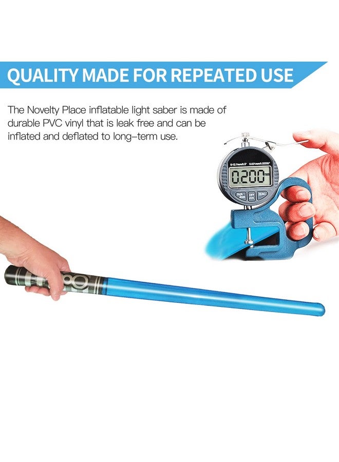 نوفيلتي بليس ألعاب سيوف ضوئية قابلة للنفخ - عبوة من 8 سيوف ضوئية قابلة للنفخ للأطفال - مثالية لحفلات أعياد الميلاد وفعاليات التنكر وحفلات الهدايا - Image 2