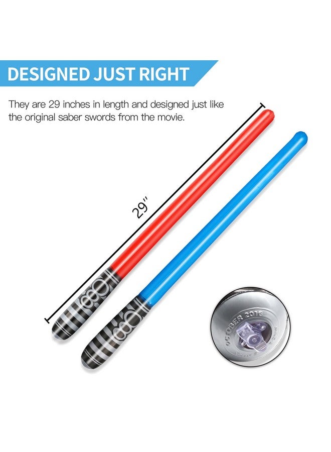 نوفيلتي بليس ألعاب سيوف ضوئية قابلة للنفخ - عبوة من 8 سيوف ضوئية قابلة للنفخ للأطفال - مثالية لحفلات أعياد الميلاد وفعاليات التنكر وحفلات الهدايا - Image 3