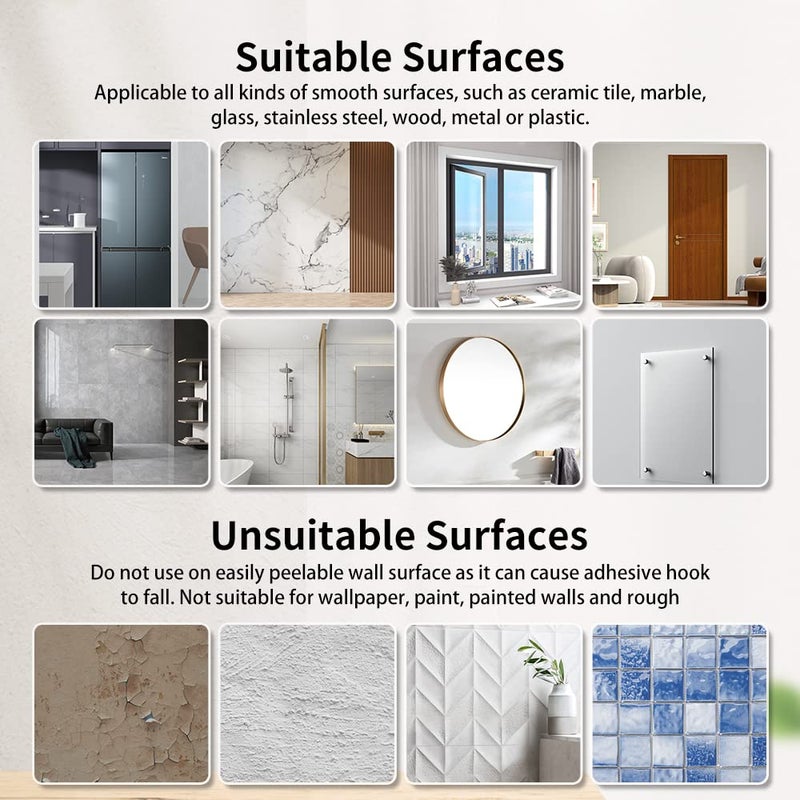 DIDUDIDU Wall Plate Hanger Display Holder - 20 Pack Invisible Vertical Plate Holders - Plastic Plate Hangers for The Wall - 2.4 Inch Adhesive Picture Hanger - Hanging Hooks for Decorative Plates and Wall Art - Image 5