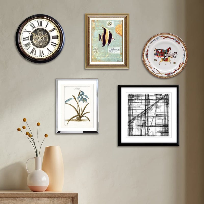 DIDUDIDU Wall Plate Hanger Display Holder - 20 Pack Invisible Vertical Plate Holders - Plastic Plate Hangers for The Wall - 2.4 Inch Adhesive Picture Hanger - Hanging Hooks for Decorative Plates and Wall Art - Image 3