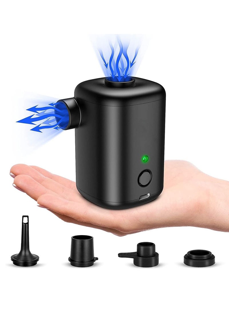Portable Air Pump 3000mAh Rechargeable Battery Air Pump for Children's Pools Mini Airbed Pump with 4 Nozzles for Pool Floats Air Bed Air Mattress Swimming Ring Vacuum storage bags  - Image 1