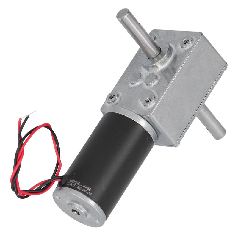 DC Motor Metal Shell Stainless Steel Output Shaft Low Friction Power Consumption Electric EngineDC12V 80RPM - Image 1