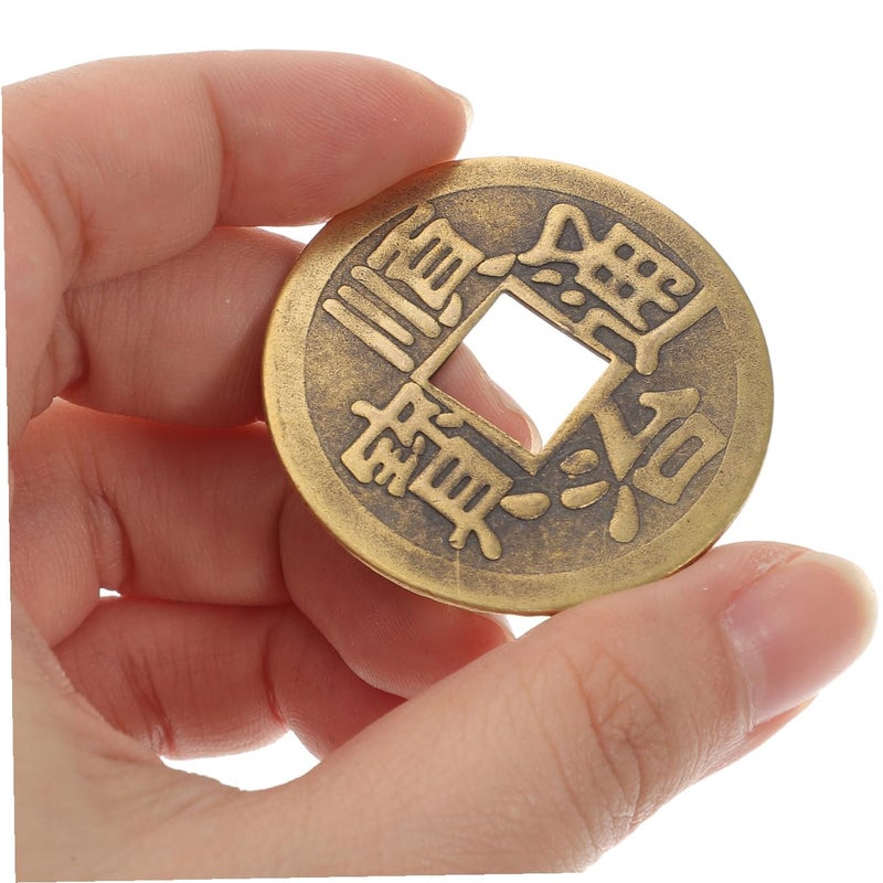 6 Brass Chinese Feng Shui Coins for Divination Home Office Car Decor DIY Accessories - Image 5
