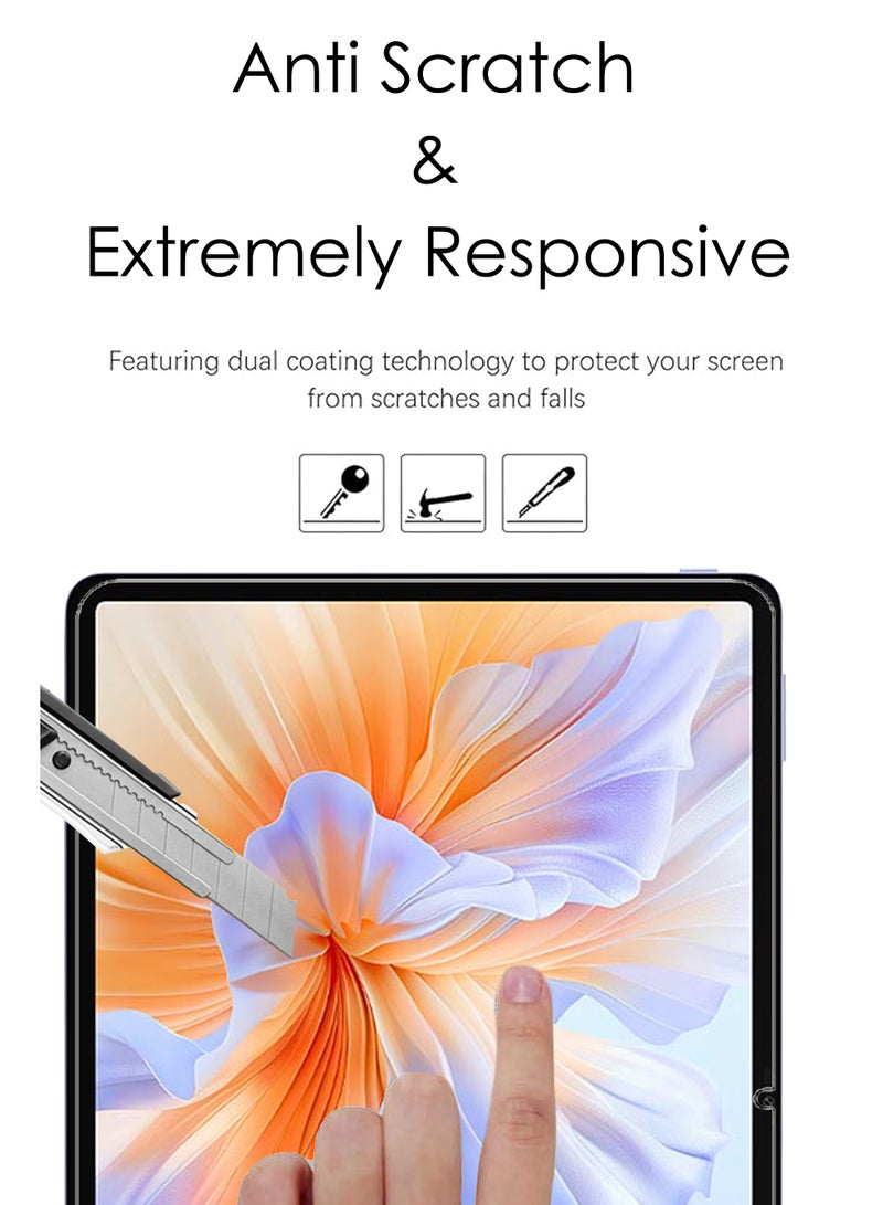 2 قطع واقي شاشة زجاجي مقسى لجهاز Honor Pad V9 بحجم 11.5 بوصة – شفافية عالية، لمسة رقيقة، مضاد للانفجار، حواف سلسة، تركيب سهل - Image 4