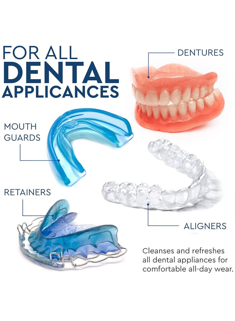 APPTRIN 36pcs Retainer Cleaner Tablets Denture Cleaning Tablets for Dental Appliances and Night Mouth Guard Cleanser Removes Odors Stains Plaque - Image 3