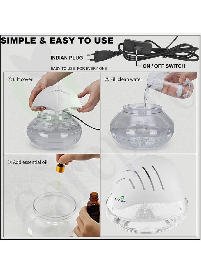 Carepure Water base Air Purifier and Humidifier Aroma Diffuser Air Revitalizer (Wooden - sea shell shape) - Image 4