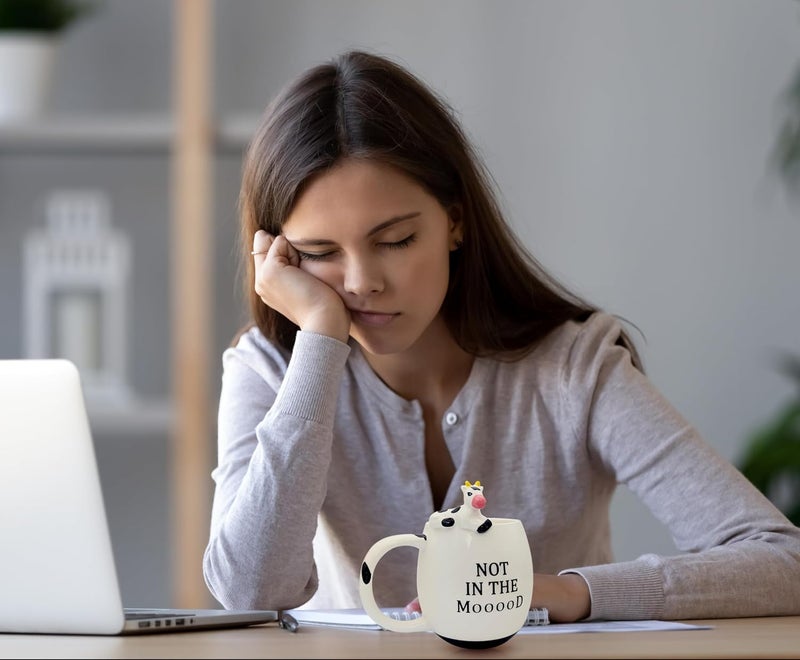 Decodyne Funny Cow Coffee Mug, White Elephant Gifts for Adults, Gag Gifts for Adults, Cute Stuff For Women and Men, Funny Coworker Office, Cool Stuff - 14 Ounce - Image 3