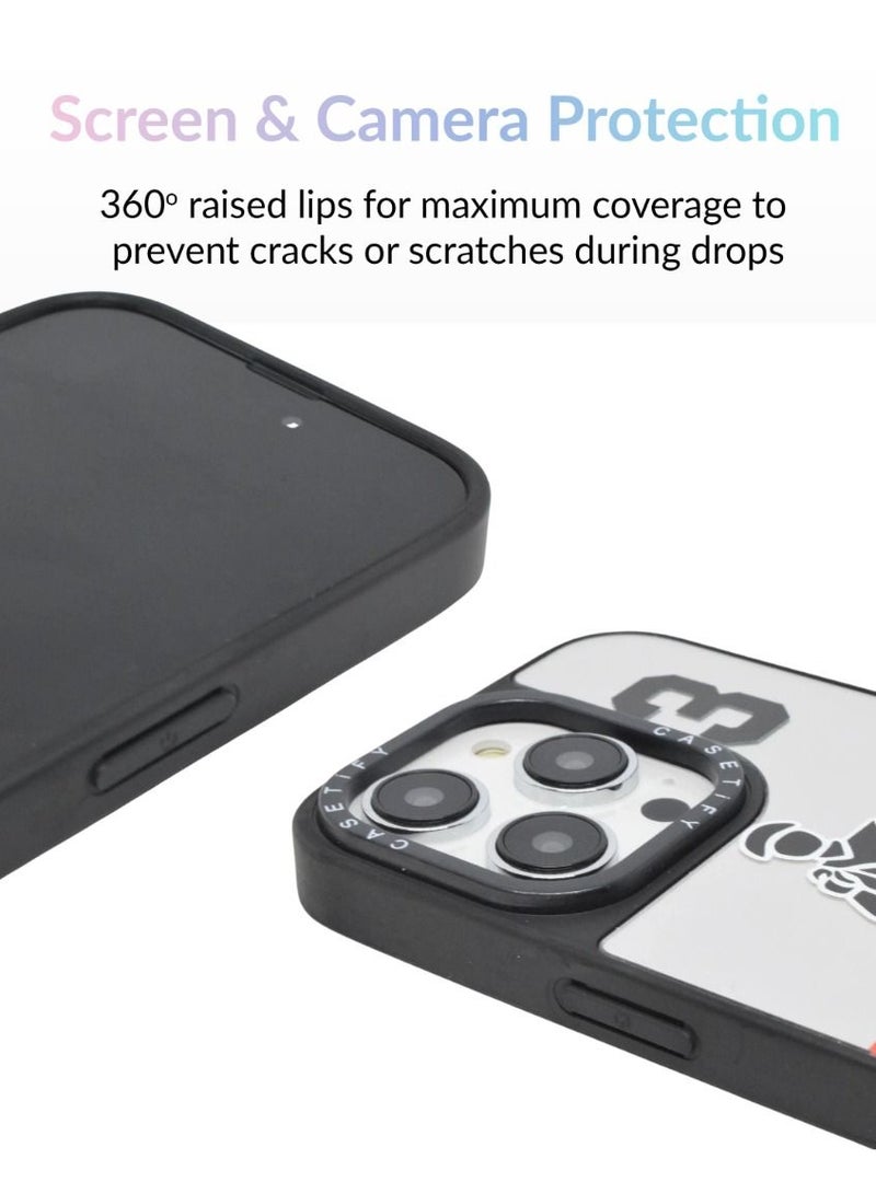 Casetify iPhone 14 Pro Cover Luxury Plating Embossed Hard Phone Case Tempered Glass Back Cover - Image 2