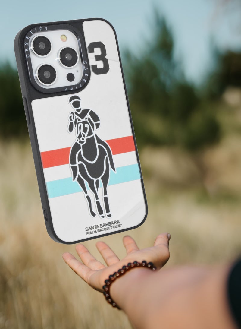 Casetify iPhone 14 Pro Cover Luxury Plating Embossed Hard Phone Case Tempered Glass Back Cover - Image 3