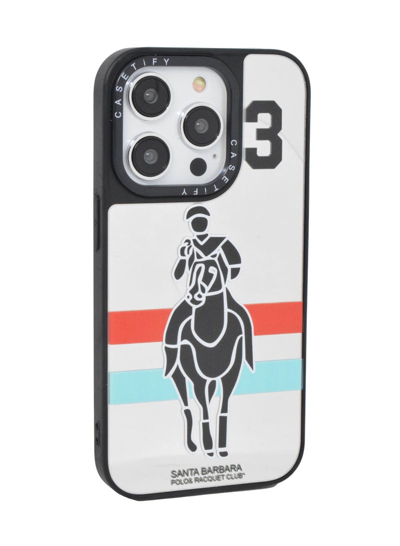 Casetify iPhone 14 Pro Cover Luxury Plating Embossed Hard Phone Case Tempered Glass Back Cover - Image 1