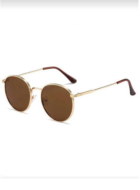 1 Pc Women's Metal Frame Round Frame Vintage Fashion Versatile Fashion Glasses Suitable For Daily