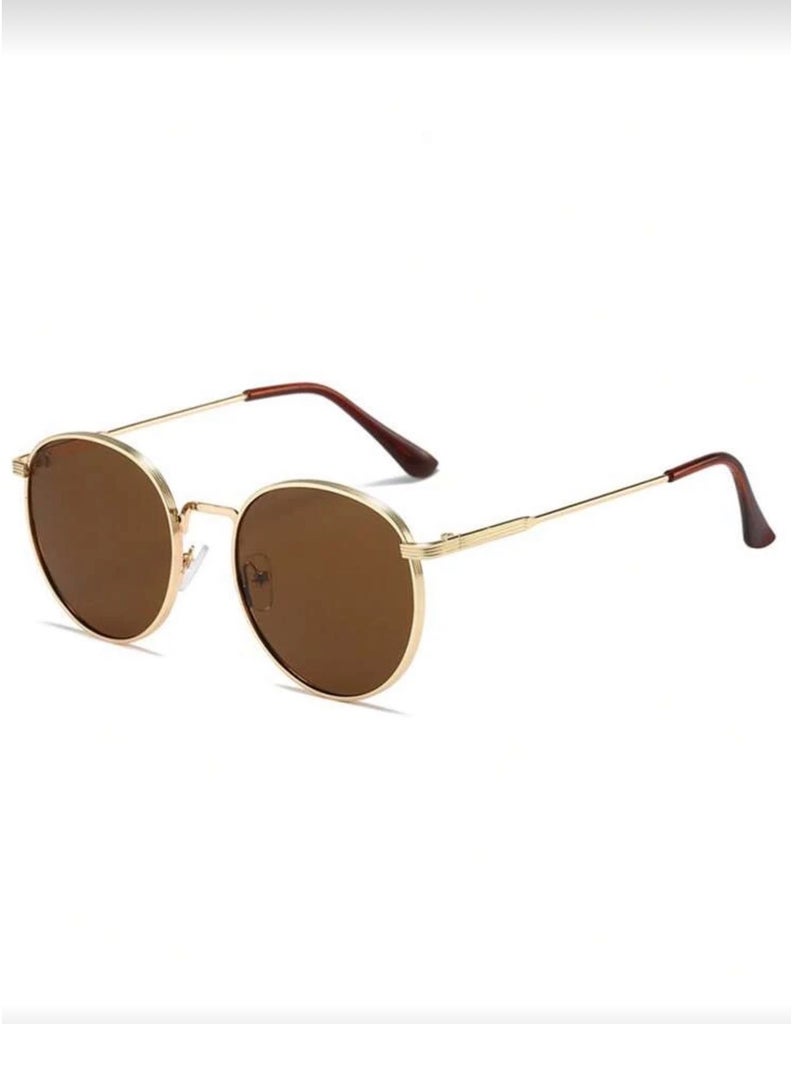 شي إن نظارات نسائية بإطار معدني دائري، نظارات عصرية متعددة الاستخدامات - Image 1