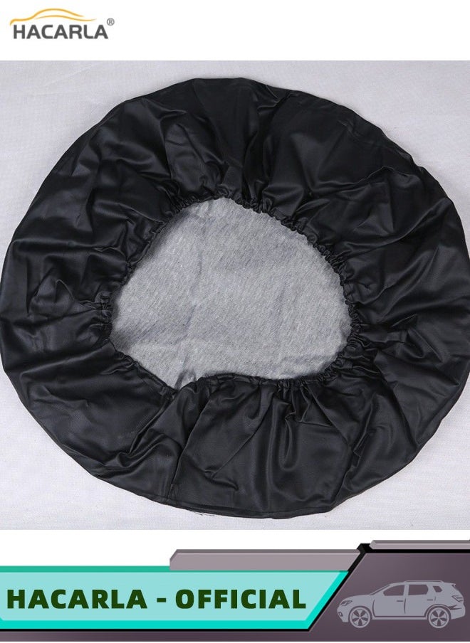 HACARLA - PU Leather PVC Car Spare Tire Wheel Cover for Car Wheels Accessories Fit for Jeep Trailer RV SUV Truck - Image 1