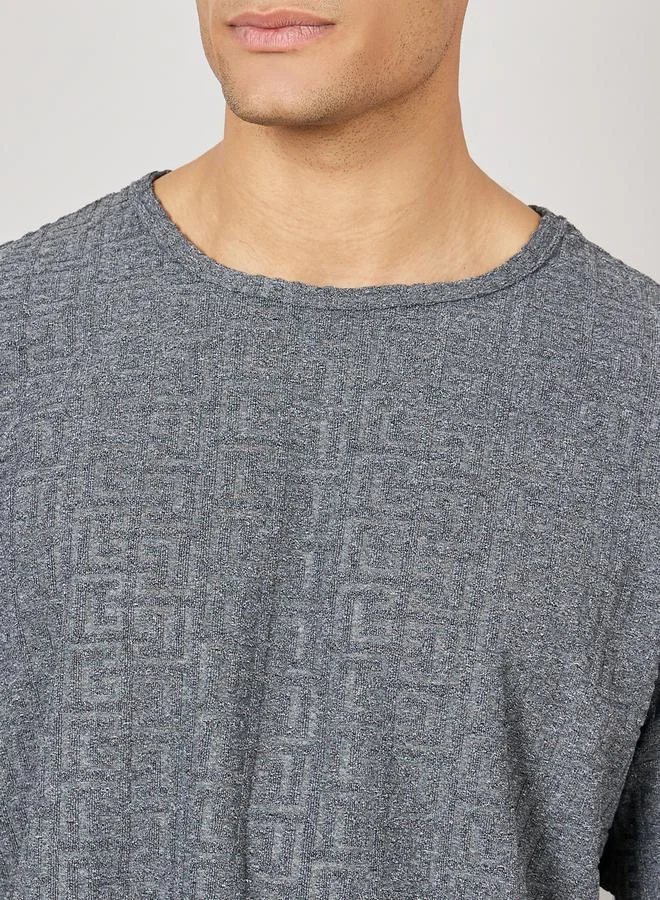 ستايلي Textured Short Sleeve T-Shirt and Short Set