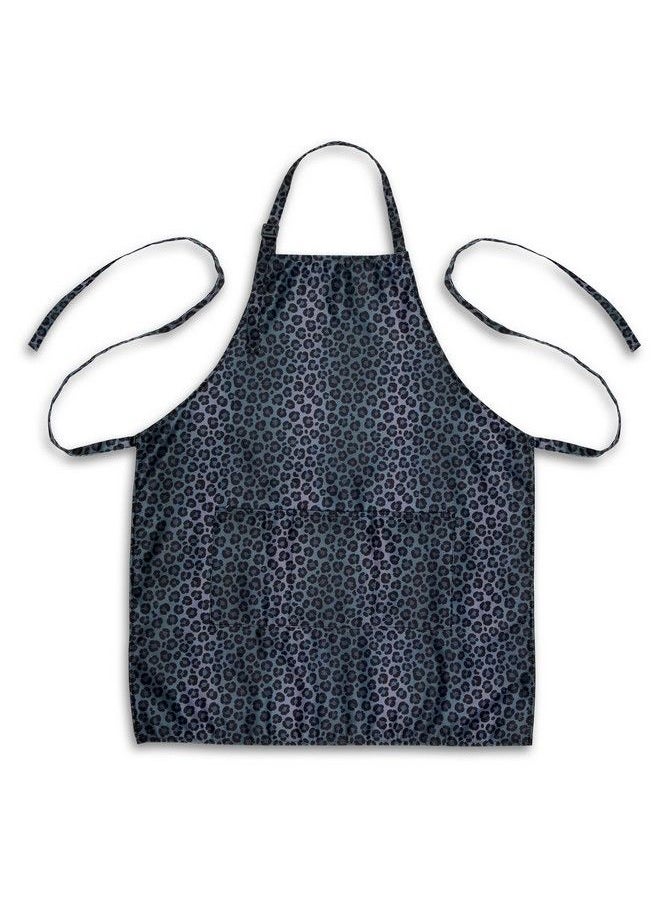 Plum Hill Black Leopard Cosmetology Apron For Hair Stylist Nail Tech Esthetician Makeup Artist Waterproof Bleach Proof Hairdresser Apron With Pockets  - Image 1