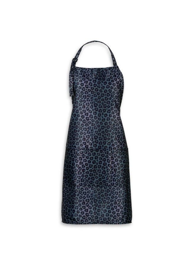 Plum Hill Black Leopard Cosmetology Apron For Hair Stylist Nail Tech Esthetician Makeup Artist Waterproof Bleach Proof Hairdresser Apron With Pockets  - Image 3