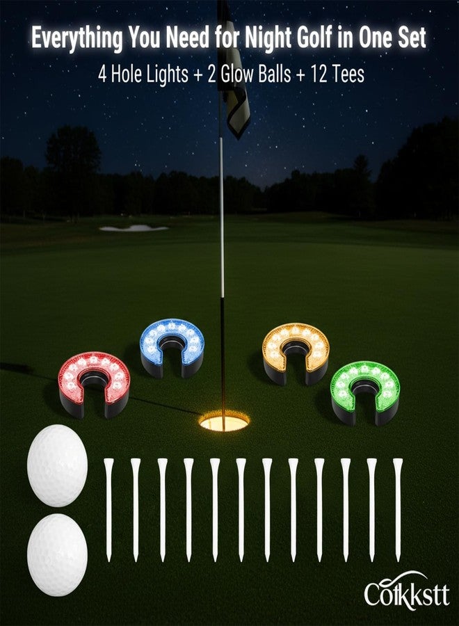 Cotkkstt 18Pcs LED Golf Hole Lights for Night Putting Green - Glow Disc Golf Basket Lights - Waterproof Color Changing Puck Light Set for Cornhole Board Outdoor Backyard Party Accessories - Image 5