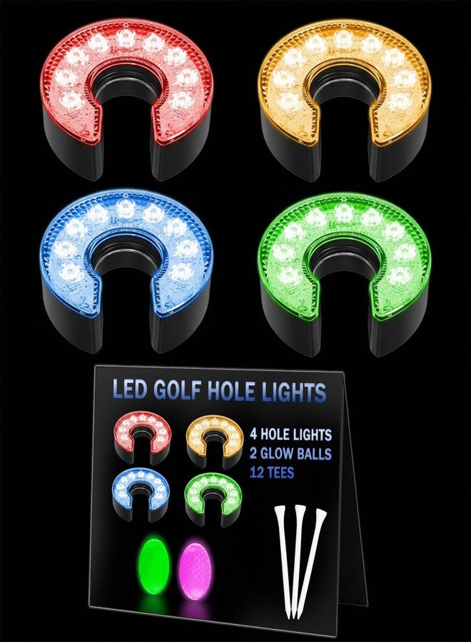 Cotkkstt 18Pcs LED Golf Hole Lights for Night Putting Green - Glow Disc Golf Basket Lights - Waterproof Color Changing Puck Light Set for Cornhole Board Outdoor Backyard Party Accessories - Image 1