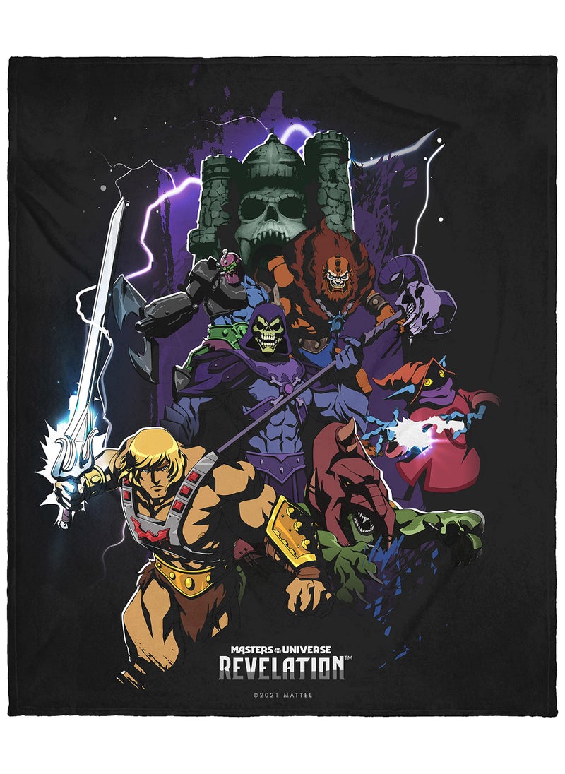 INTIMO INTIMO Masters of The Universe Revelation Poster Super Soft and Cuddly Plush Fleece Throw Blanket 